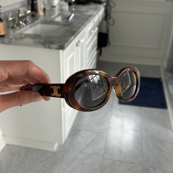Celine Triomphe 52mm oval sunglasses acetate - Picture 4 of 6